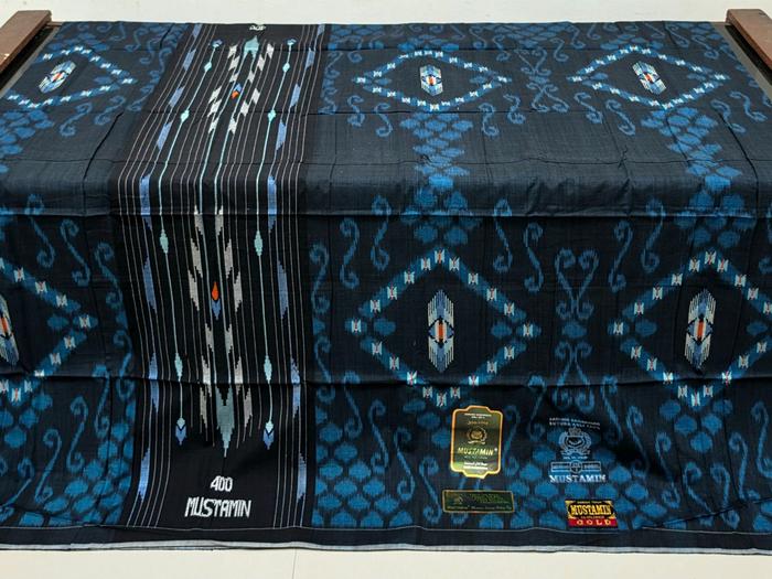(TERLARIS) Sarung Tenun Tradisional Mustamin 400 Mesres Spesial Motif KWG ikat