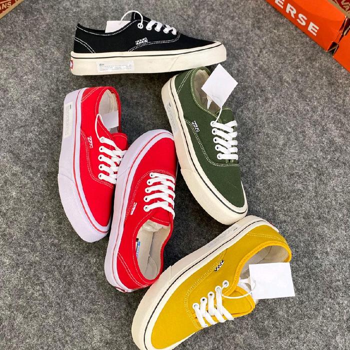 Seaptu Vans Autentic Quality Premium Sepatu Sneakers Kualitas Premium Warna Hitam Merah Hijau dan Ku