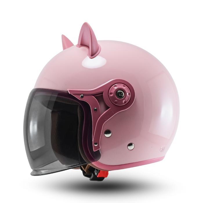 Helm Bogo Bipplast Terbaru Pria Wanita Premium SNI Cepol Hijab Friendly V2 Helmet Kuping Kucing - PI