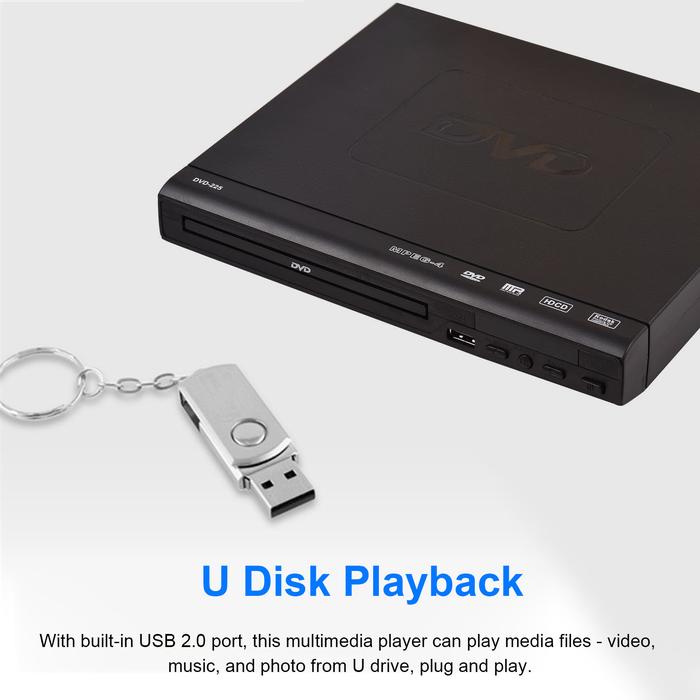 DVD-225 Home DVD Player DVD CD MP3 CD-R/W Disc Player Digital
