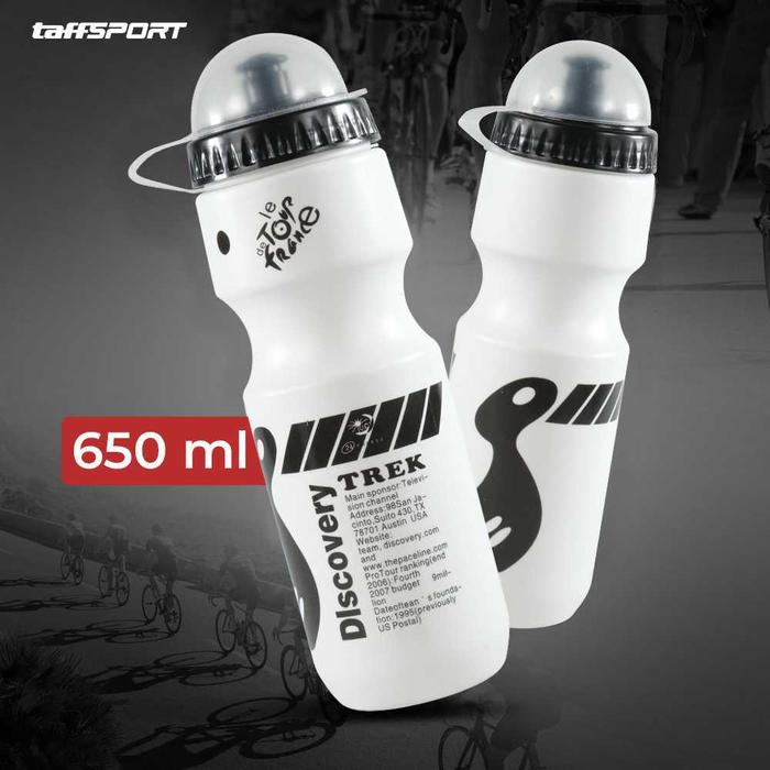 TaffSPORT Botol Air Minum Sepeda Olahraga Discovery Dust Cover 650ml Gunung MTB Polygon BPA Free