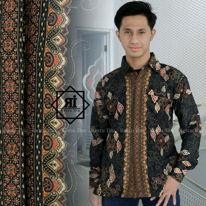 Couple Batik Keluarga Modern Motif Mega Mendung Baju Kemeja Pria Dewasa Panjang Pendek Rok Lilit Rok