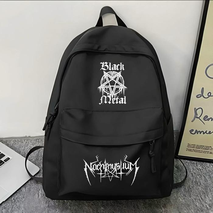 Black Metal Nornirium Tas Sekolah Anak Model Kekinian Kecil Dari Kanvas D300 Tahan Lama Dan Kuat Coc