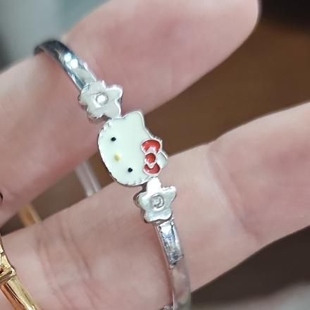 Gelang Bulat Bangle Anak Balita Batita Hello Kitty Ubs Emas Asli 375 Terlaris