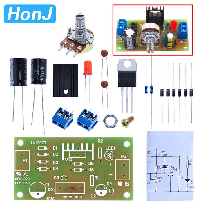 LM317 Adjustable Power Supply Kit Continuous Adjustable DC Power