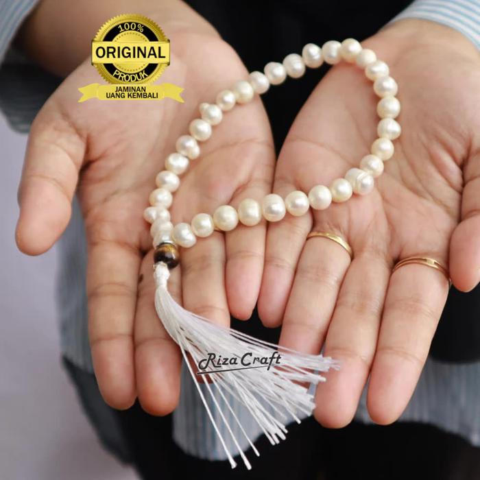 Tasbih  33 Butir Aesthetic Mutiara Lombok Air Tawar ASLI ORIGINAL Alam Natural