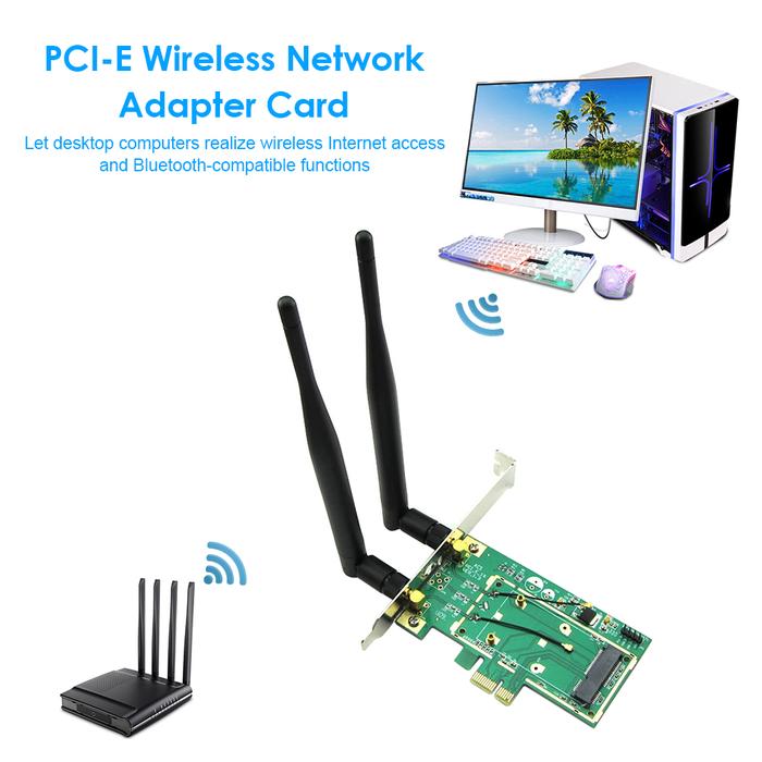Mini PCI Express to Desktop PCIe Adapter Card Wireless
