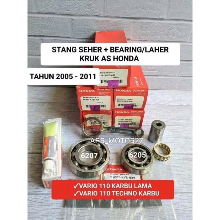Paket stang seher + bearing -KVB- stang piston Vario 110 techno karbu/Vario 110 lama karbu