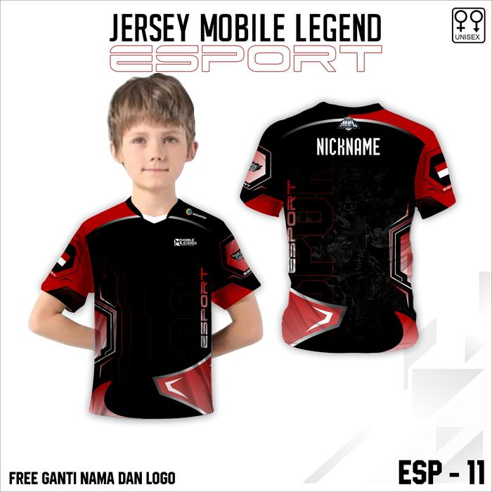 Jersey kaos anak mobile legend baju esport kaos game ml