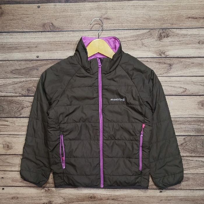 Mont-bell Reversible Packable Puffer kids Jaket size tag 140(8-10 tahun)