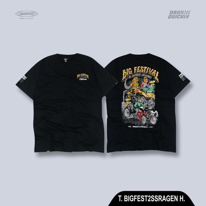RACERTEES Kaos 2TAK edisi Big Festival 2stroke Sragen - Hitam