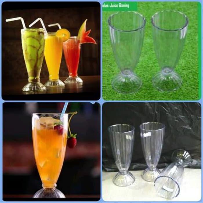 1pc Gelas Jus Jacob Bening Plastik Transparan Minuman Hotel Resto Cafe