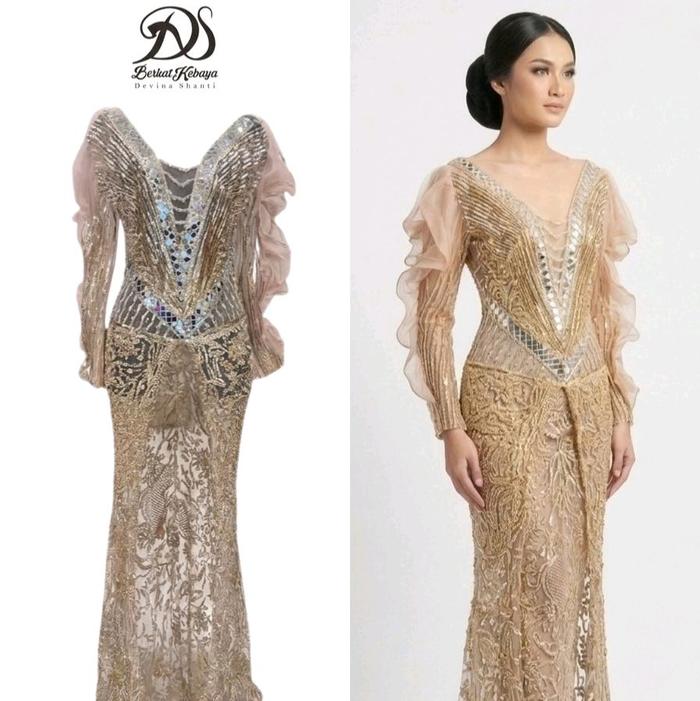 Berkat Kebaya - Kebaya Melantai yang Elegan dengan Detail Renda dibagian Lengan