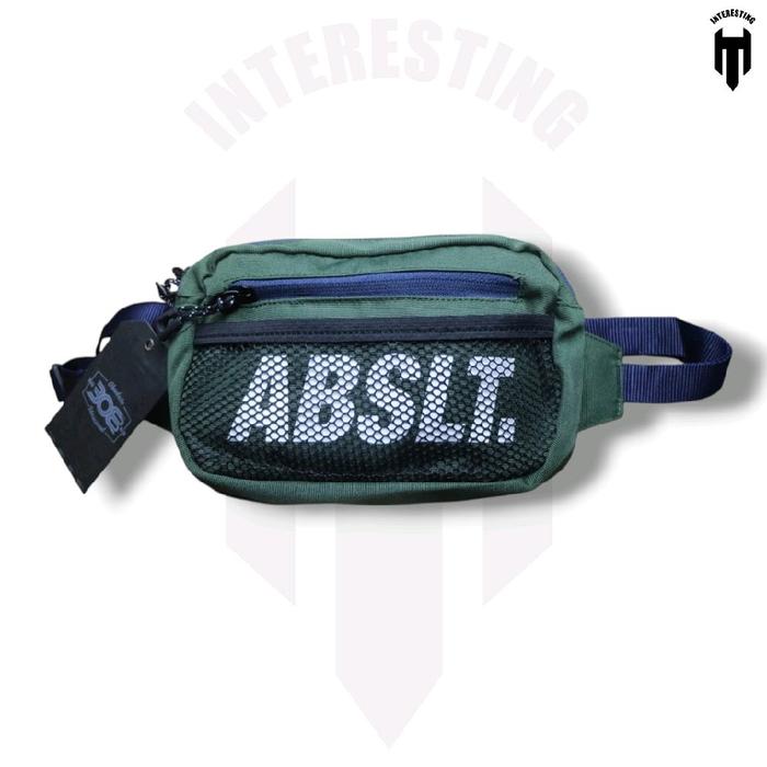 ABSLT Tas Pinggang Hijau dengan Desain Mesh dan Tali Adjustable untuk Gaya Modern