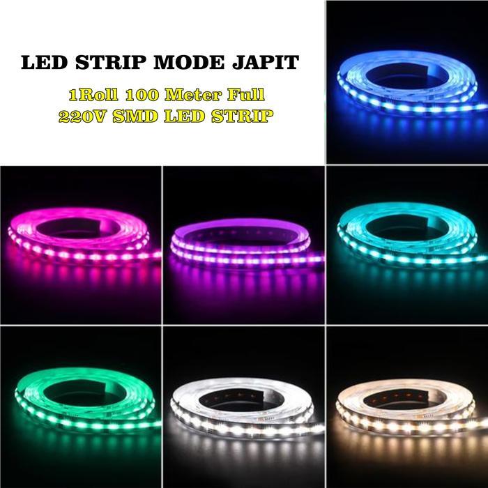 Led Strip Selang Jepit AC 220V Indor dan Outdoor Harga 1 roll