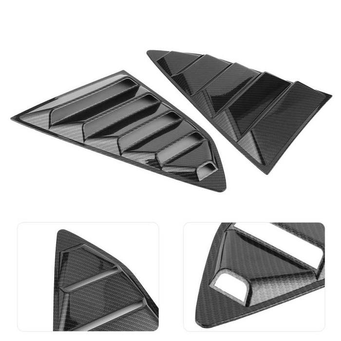 Belakang Jendela Louver Shutter Mencakup Carbon Fiber Style Cocok