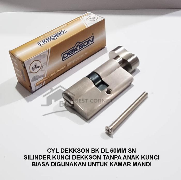 SILINDER KUNCI WC DEKKSON 6 CM TANPA KUNCI / DEKSON BK DL 60MM SN