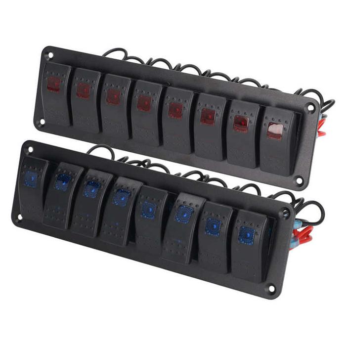 8 Gang Switch Panel LED Switch Panel Backlit Smart IC for Headlamp