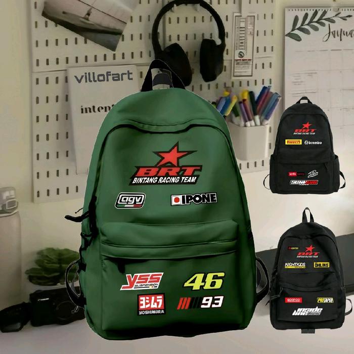 Villofart- Tas Ransel distro fashion Backpack Travel Sekolah SD/SMP/SMA CEWE/cocok juga untuk jalan"