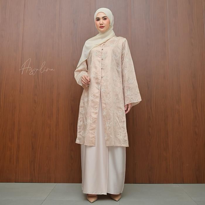 Aisyalina Id Chaesha Series 2 Tunik Series Bahan Mirza Silk Mix Tancel Crush Wanita Elegan Simple Da