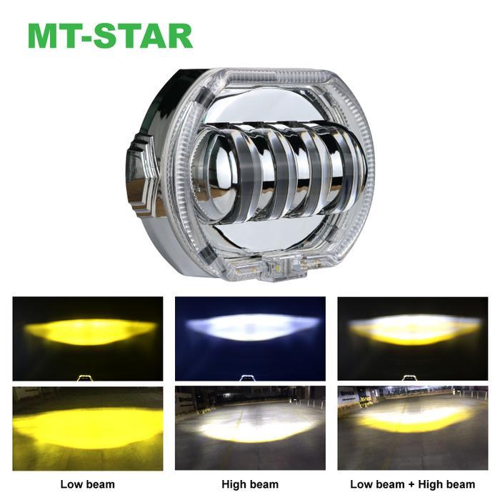 【Mt Star】Lampu Utama Projie Biled Tu05 New Shroud Projie Biled 4Lensa 8D Kabel Car/Motorcycle Terlar