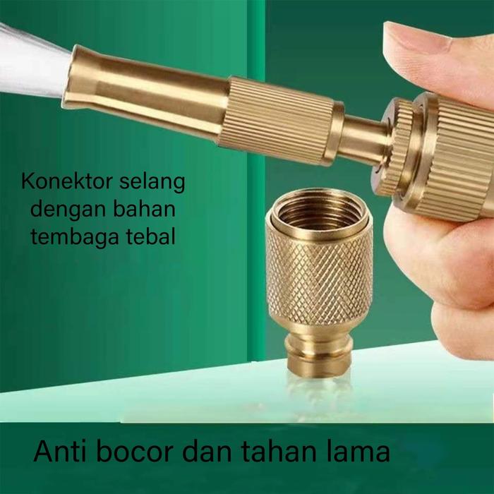 Conector Keran Air Sambungan Keran Cucuk Ke Selang Nepel Kran Kuningan Anti Bocor