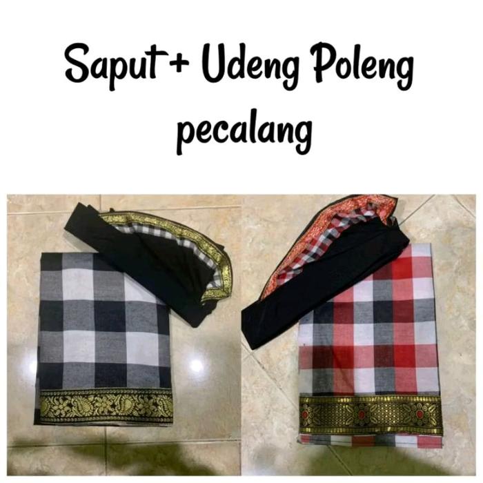 Saput dan udeng setengah jadi pecalang Bali