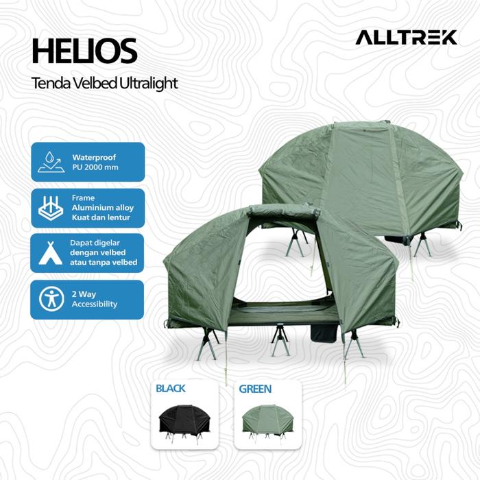 AJS- Tenda Camping HELIOS Tenda Velbed Ultralight