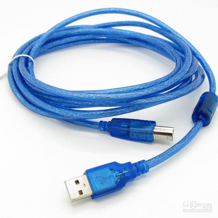 Kabel USB Printer 1.5 Meter Good Quality Transparan Biru Kabel Printer USB Kabel Printer Canon Kabel