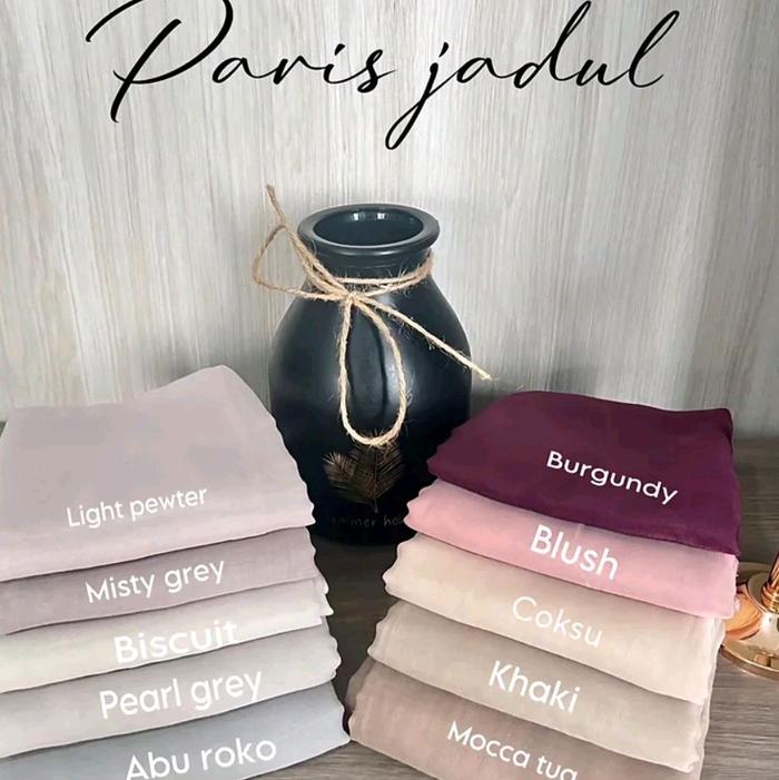 Paris Jadul Koleksi Warna Light Pewter Misty Grey Biscuit Pearl Grey Abu Roko Burgundy Blush Coksu K