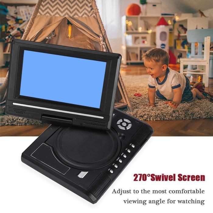 7‑Inch Portable Dvd Player Swivel Screen Rechargeable Tv Car Gamepad Car Dvd Player Car Dvd Player P