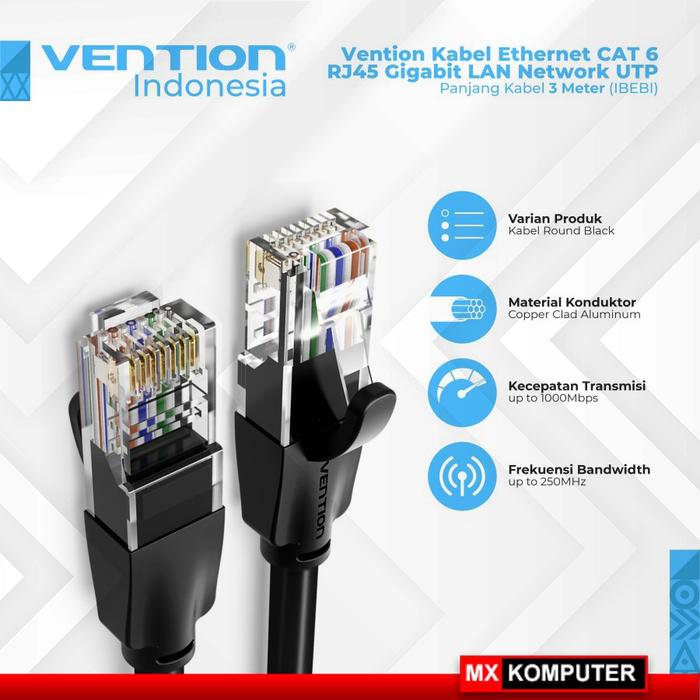 Vention IBE 3M Kabel LAN Ethernet RJ45 Cat6 UTP