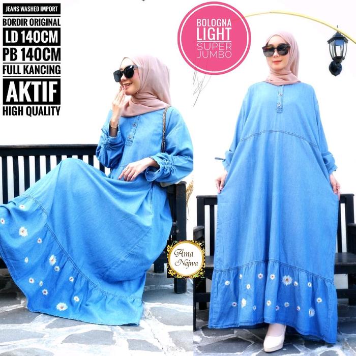 bologna super jumbo dress jeans wash import ld 140 pb 140 full kancing aktif