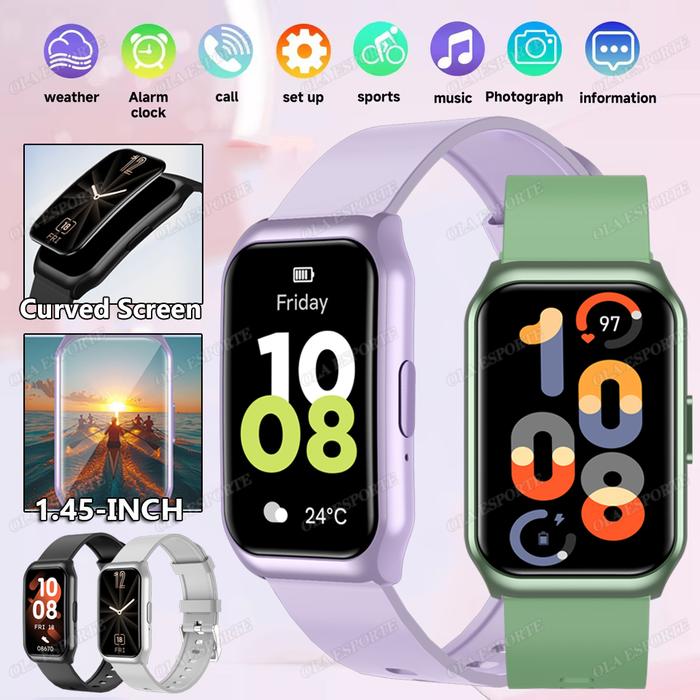 New Curved Screen Smart Watch 2025 For Health Watch Heart Rate Blood Oxygen/Pressure Sleep Monitor S