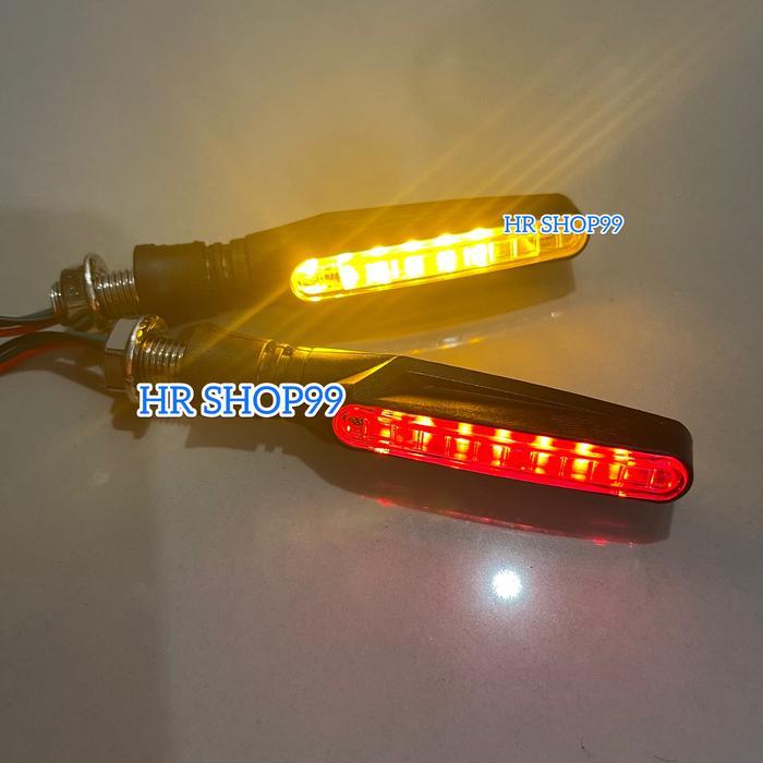 Sein Led Running Sen Berjalan Universal Motor Sen Flowing Berjalan 027 - Merah/kuning