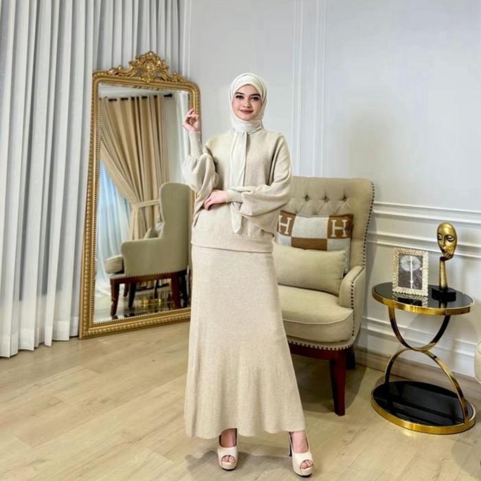 Shellasaukia Set Turtle Neck Original Shellasaukia Wanita