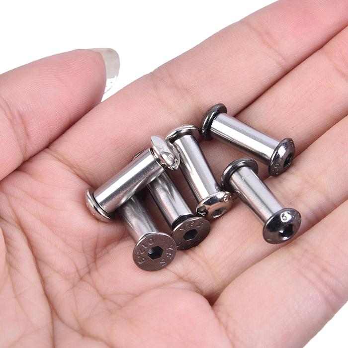 2PCS Black\Gold\Silver M4 Knives Screw Rivet Tools For Knife Handle Plate Fastening Processing Screw