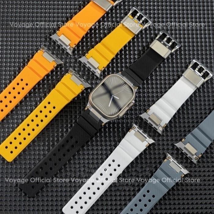 PREMIUM Strap Silicone rubber sport cocok untuk jam tangan Apple watch 10 46mm 9 45mm 8 7 6 5 44mm 3