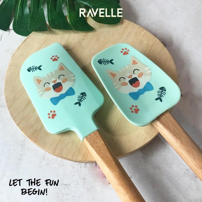 RAVELLE Cat Sutil Set 2Pcs - Peralatan Masak Sutil Spatula
