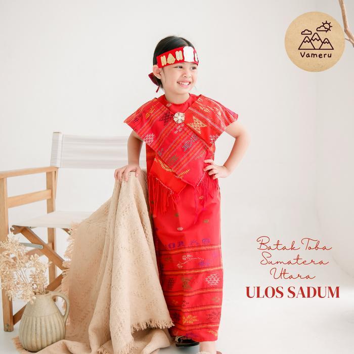 Baju Adat Batak Anak Sumatera Utara Ulos Perempuan Dress Pasti Ori