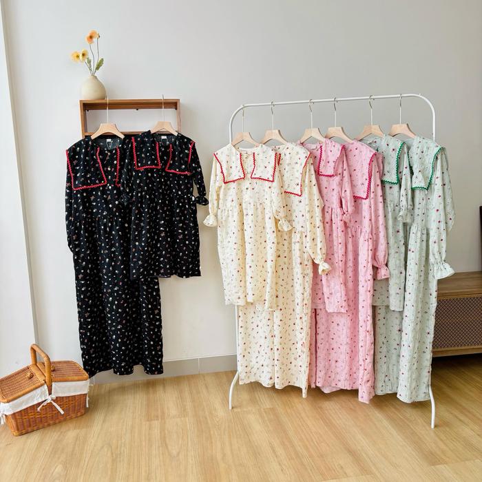 LITTLEARUMA - FATIHAH - baju anak perempuan - gamis couple anak perempuan dan ibu - dress lebaran