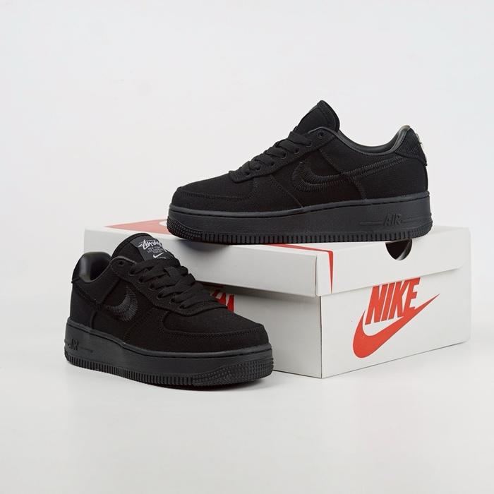 Sepatu Nike Af 1 Low Stussy All Black