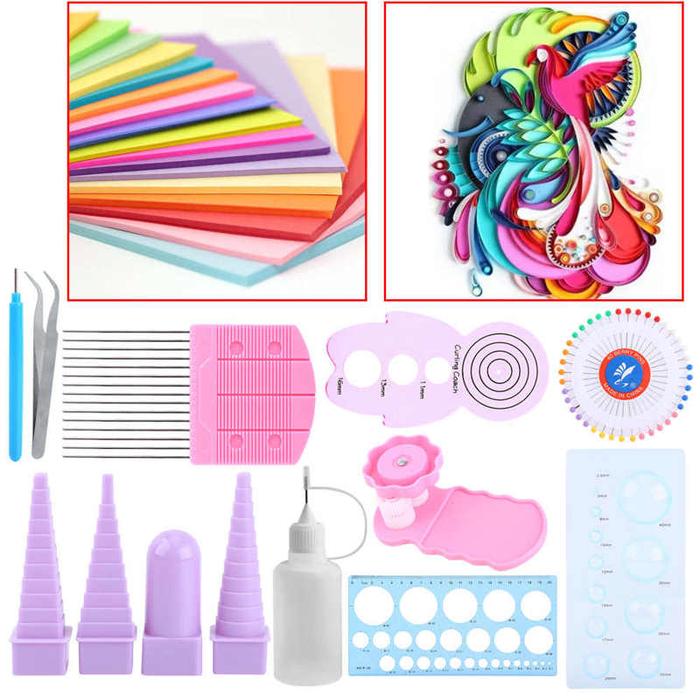 11 In 1 Paper Quilling Tools Kit DIY Paper Craft Crimper Comb Ruler