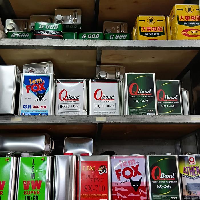 Berbagai Macam Lem Galon Lem Kuning/ Lem Aibon/ Qbond / Pvc sx / G600/ Greco/Vw/ Athena/ /Lem Bahan 