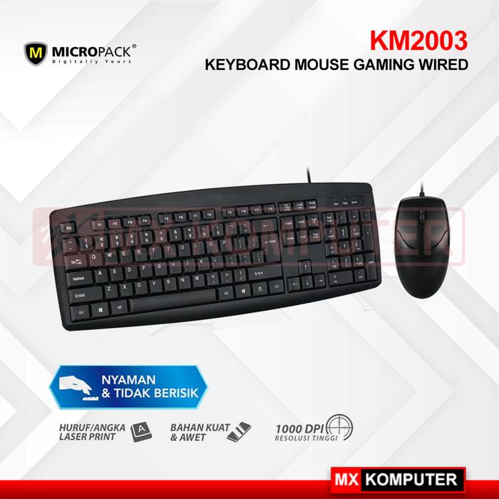 Micropack Wired Classic Combo Mouse Keyboard KM-2003 2003