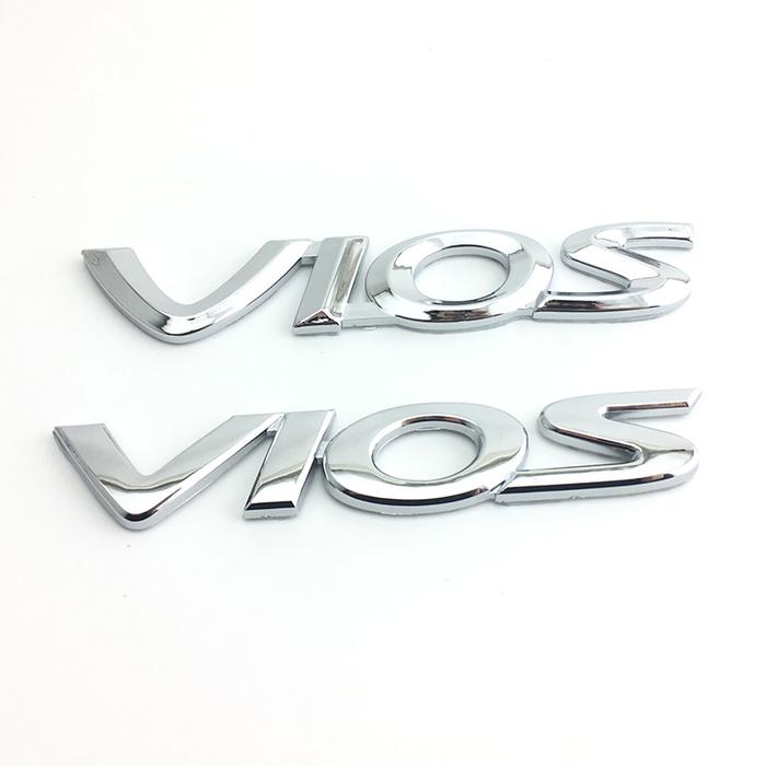 Emblem Huruf untuk VIOS, Logo Belakang Toyota, Stiker Belakang Mobil,