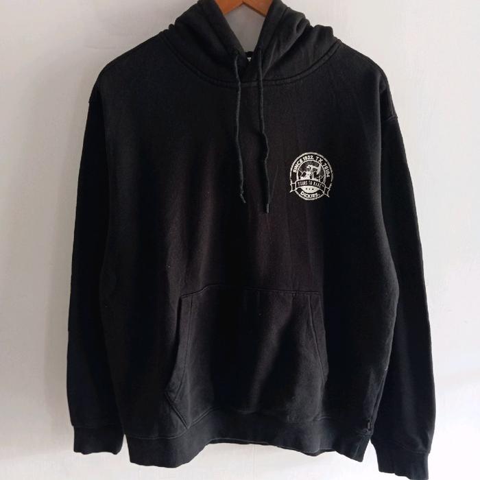hoodie pullover Dickies velvet hitam