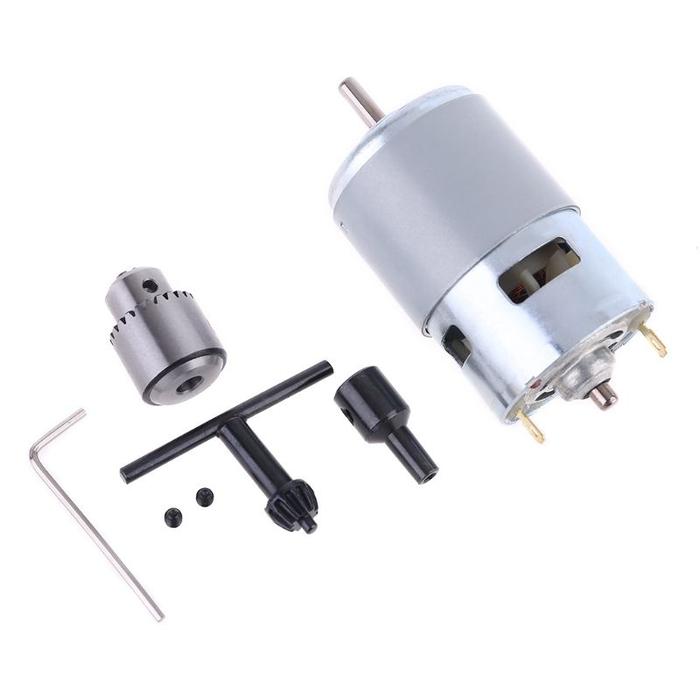 DC 12-24V 775 Motor Listrik Bor dengan Bor Chuck Motor DC untuk