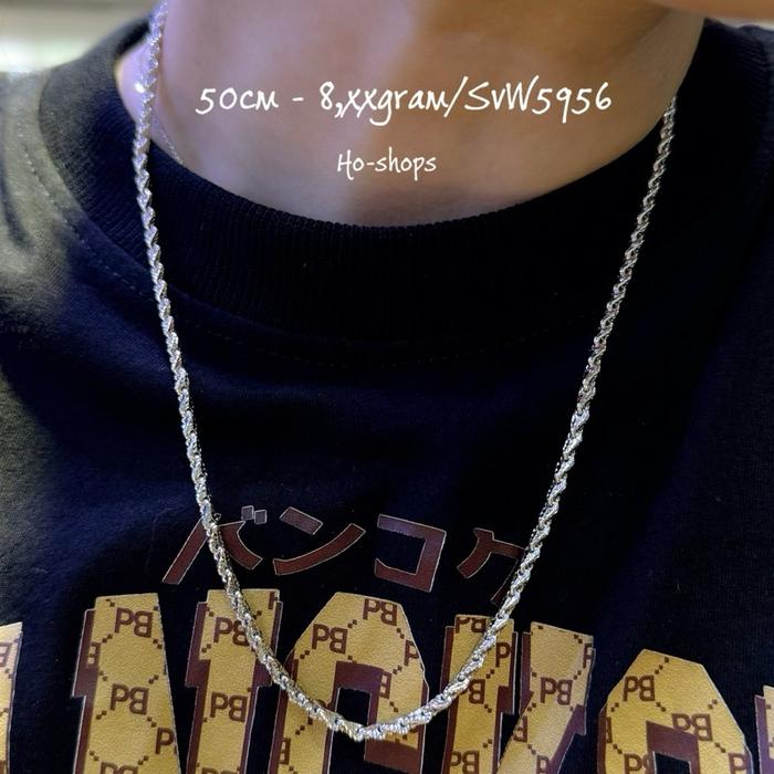 Kalung Sisik Naga Bling Mas Putih Kadar 750 Asli Emas
