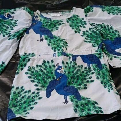 dress mini rodini peacock style butterfly sz 128 utk usia 4-5 tahun preloved very good condition